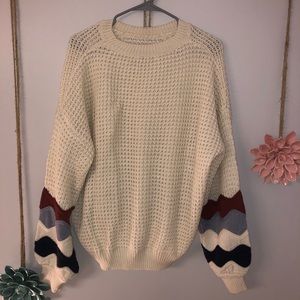 Colored Sleeves Sweater